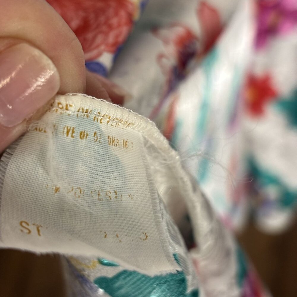 Mary McFadden For Neiman Marcus Vintage Floral Kimono Robe and Night Gown Set - Picture 14 of 16
